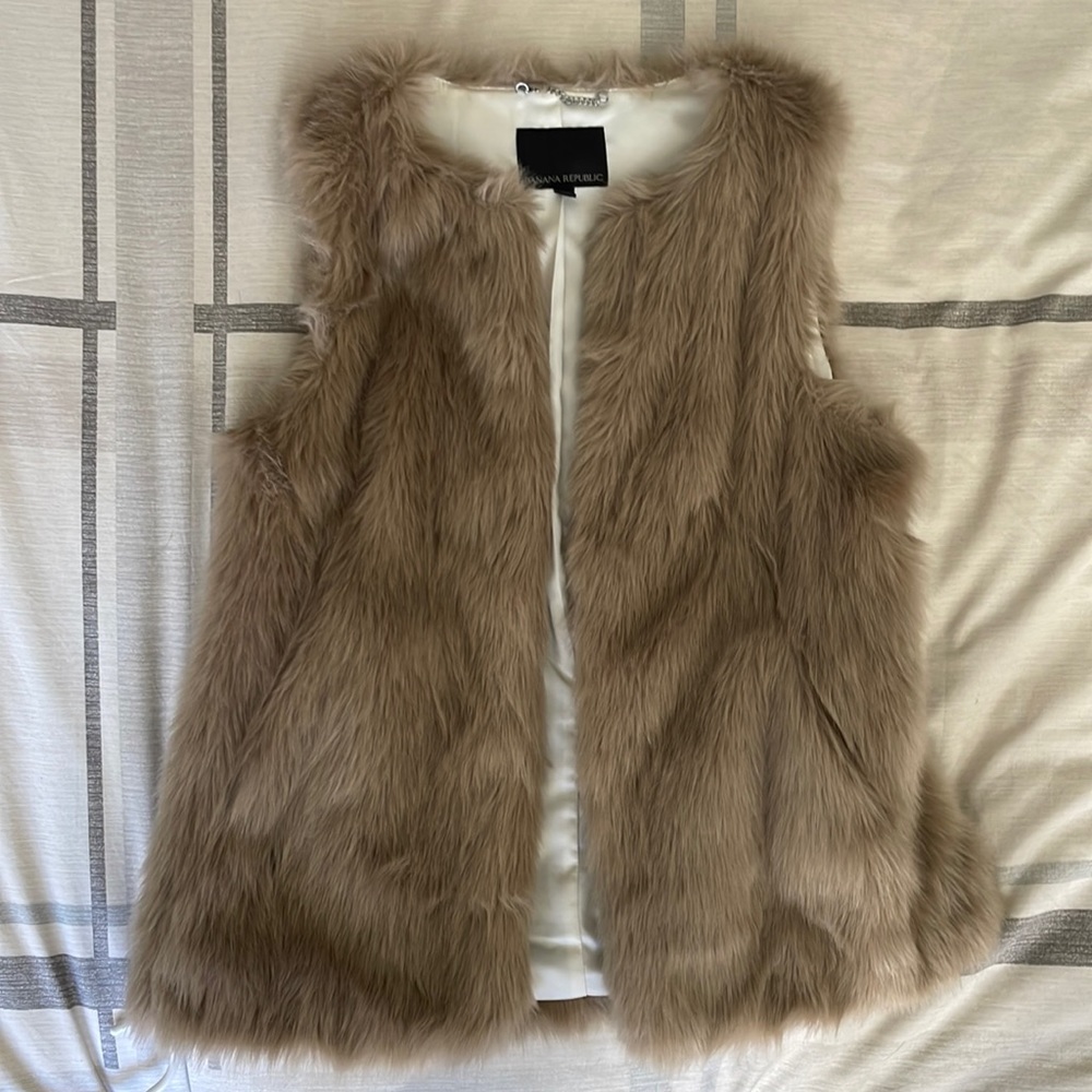 Banana Republic Faux Fur Vest